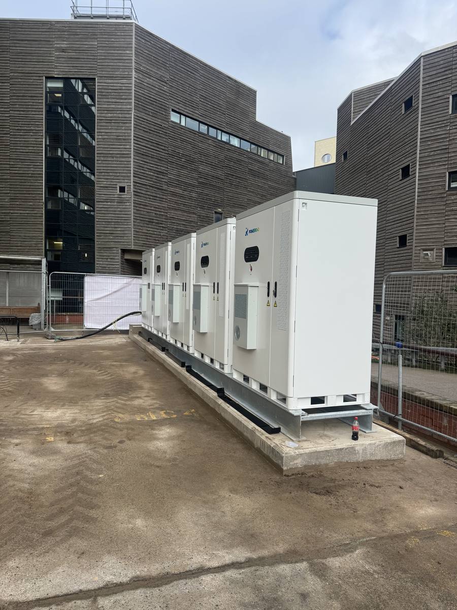 Commercial battery units installed