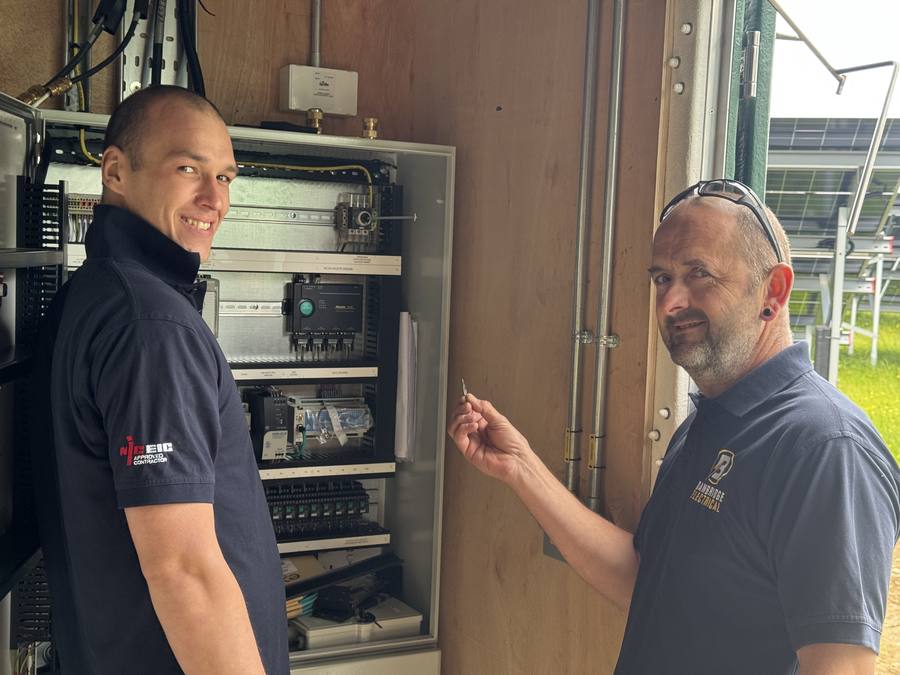 Bambridge Renewables team commissioning control panel