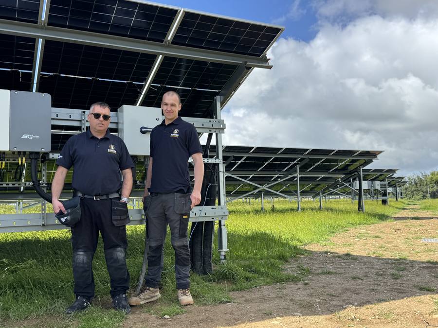 Bambridge Renewables team at solar farm